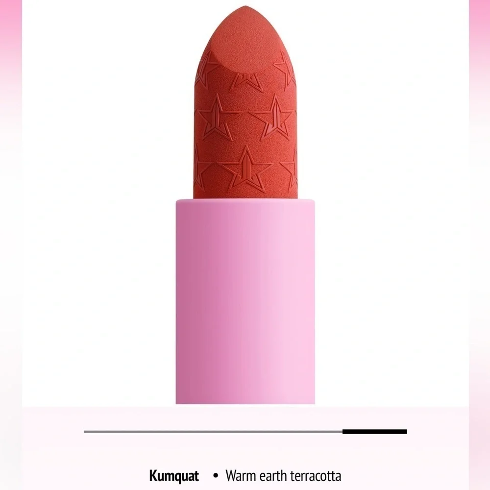 Jeffree Star Velvet Trap lipstick in color Kumquat. New!